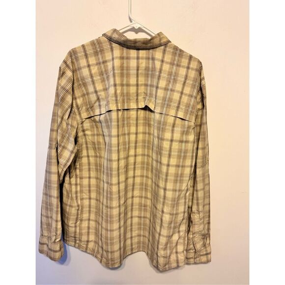 REI COOP Men’s 2XL XXL Tan Casual Button Down Shirt Long Sleeve - Picture 2 of 7